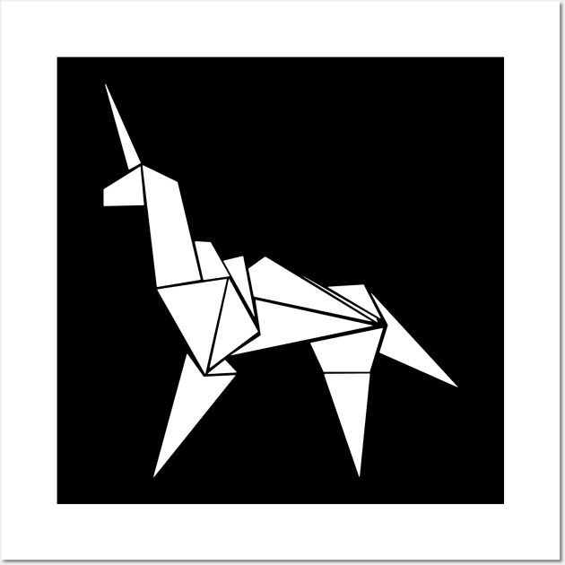 Blade Runner: Origami Unicorn (White) Wall Art by Evarcha
